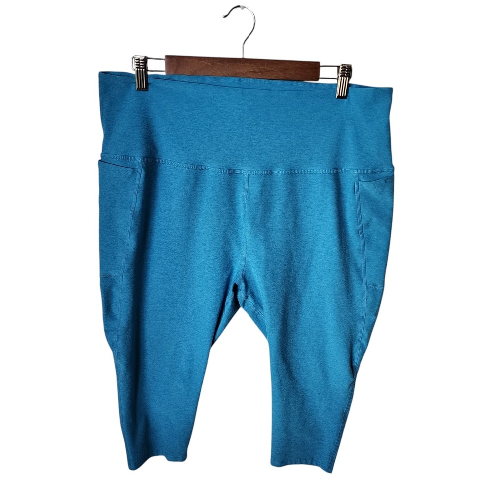Beyond Yoga Blue High Waisted Capri Legging Size 3X Activewear
